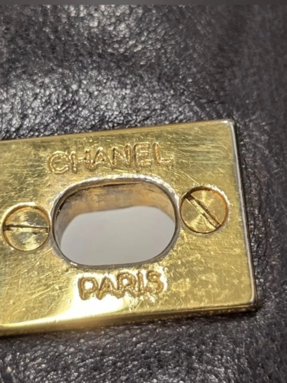 CHANEL Black Quilted Lambskin Shoulder Bag with Gold Chain